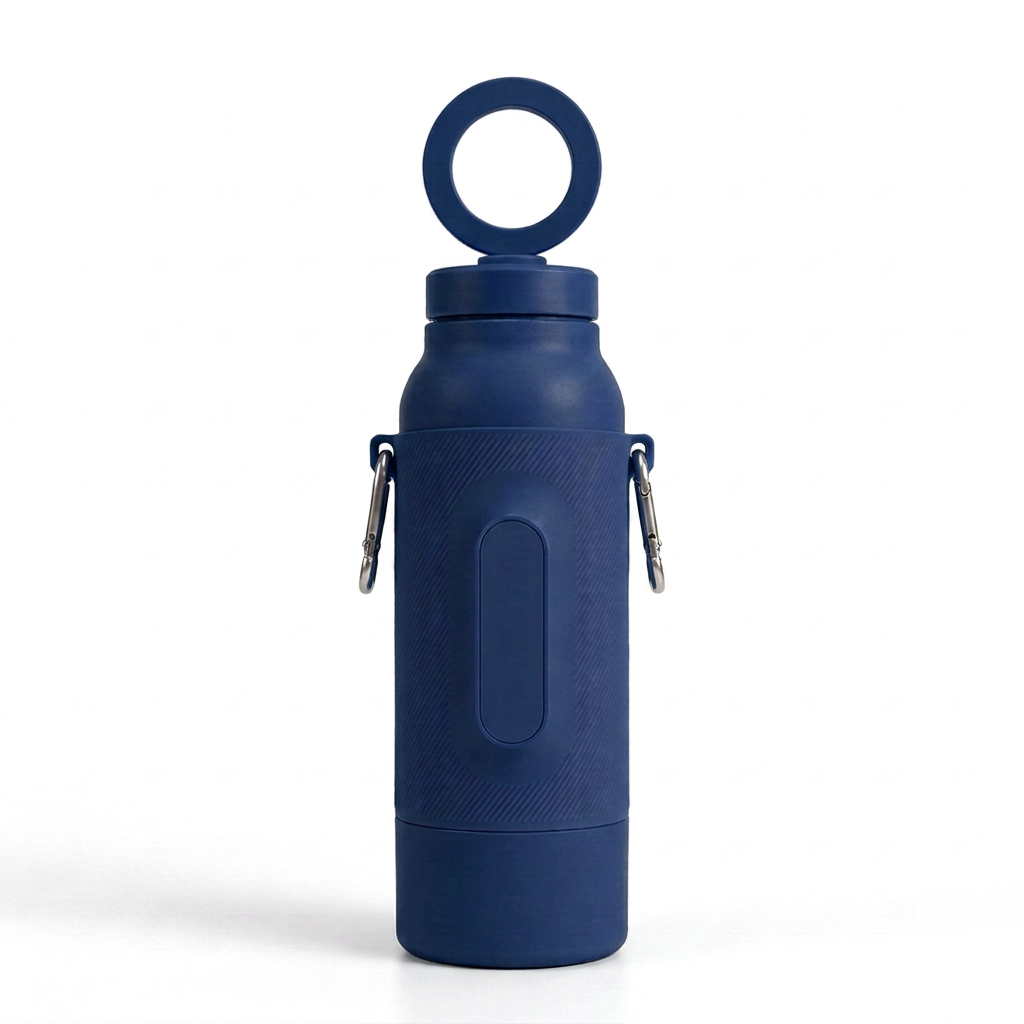 Gym-Flasche in Dunkelblau, Vorderansicht