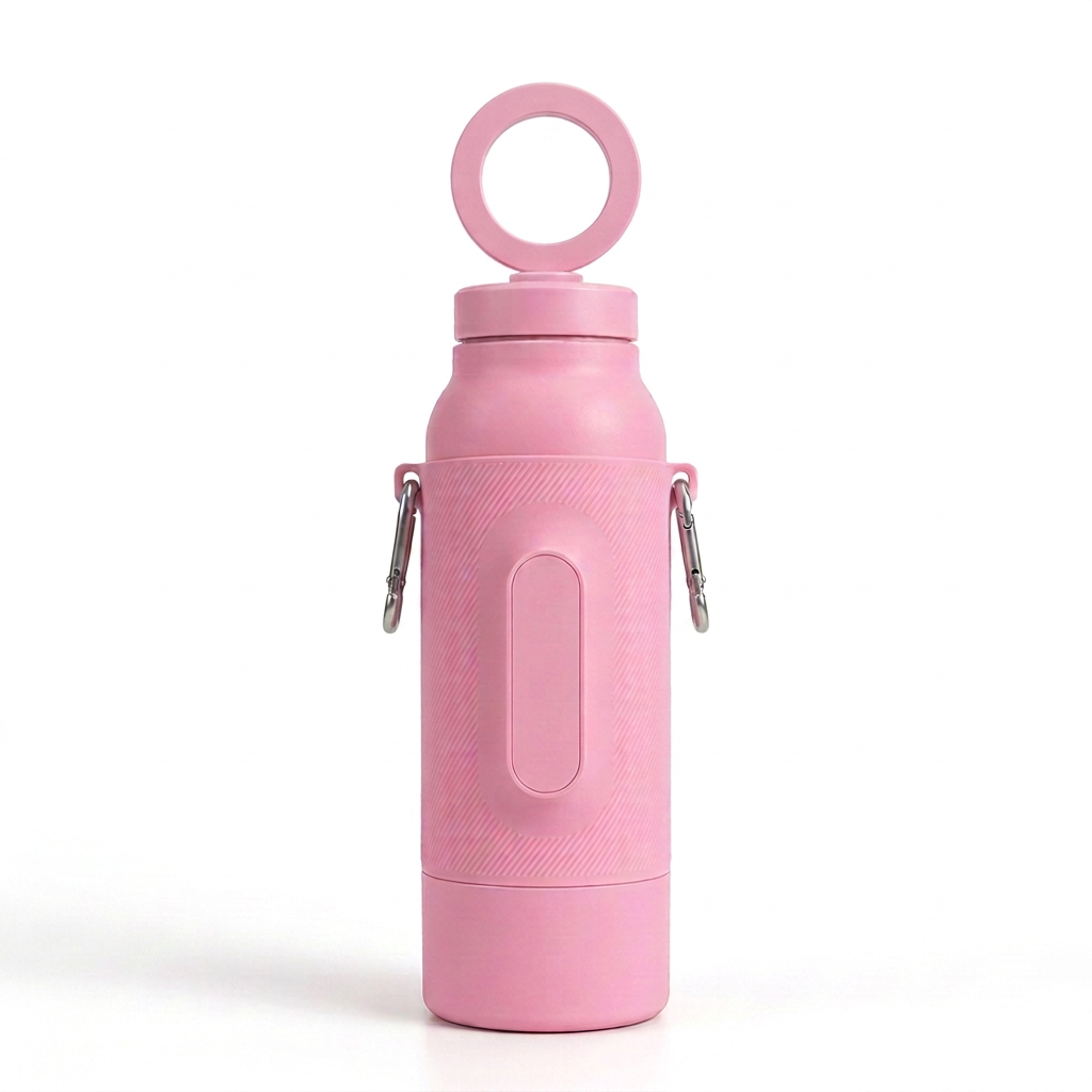 Gym-Flasche in Rosa, Vorderansicht
