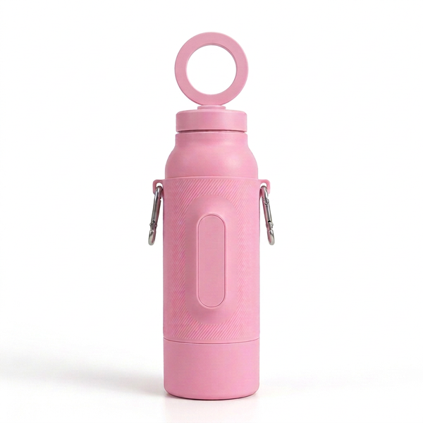 Gym-Flasche in Rosa, Vorderansicht